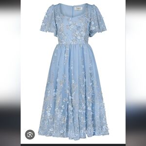 JessaKae Light Blue Floral A-Line Dress